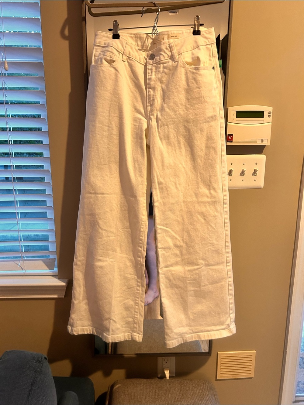 Esprit Wide-Leg White Denim Jeans Euro size 12 / US size 8 T